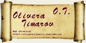 Olivera Timarov vizit kartica